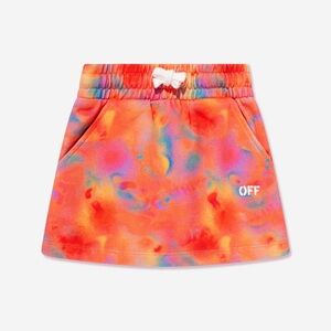Off-White Girls Abstract Sweat Skirt in Multicolour